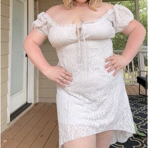 White lace dress